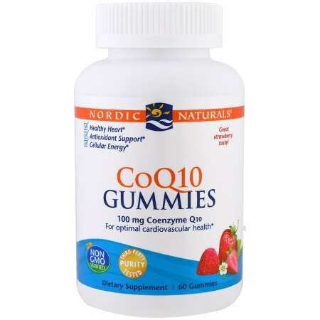 Nordic Naturals CoQ10 Gummies, 100mg Strawberry - 60 gummies