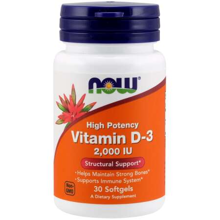 NOW Foods Vitamin D-3, 2000 IU - 30 softgels