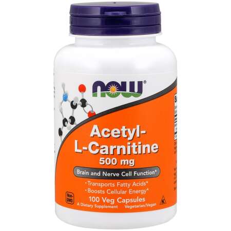 NOW Foods Acetyl-L-Carnitine, 500mg - 100 vcaps