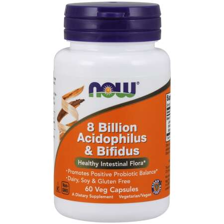 NOW Foods 8 Billion Acidophilus & Bifidus - 60 vcaps