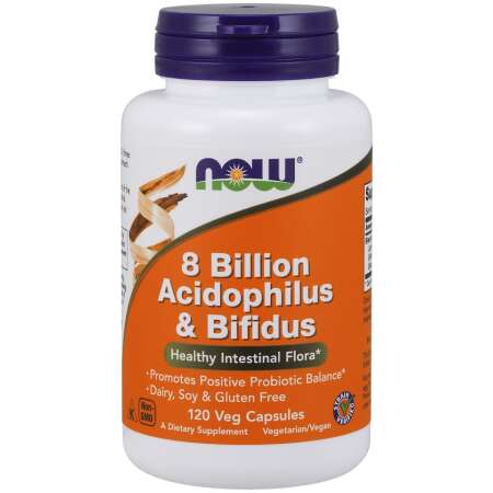 NOW Foods 8 Billion Acidophilus & Bifidus - 120 vcaps