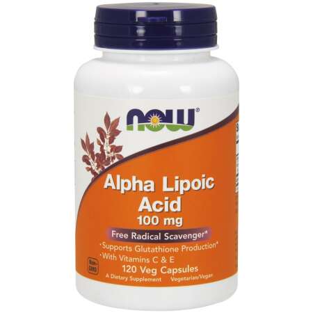 NOW Foods Alpha Lipoic Acid with Vitamins C & E, 100mg - 120 vcaps