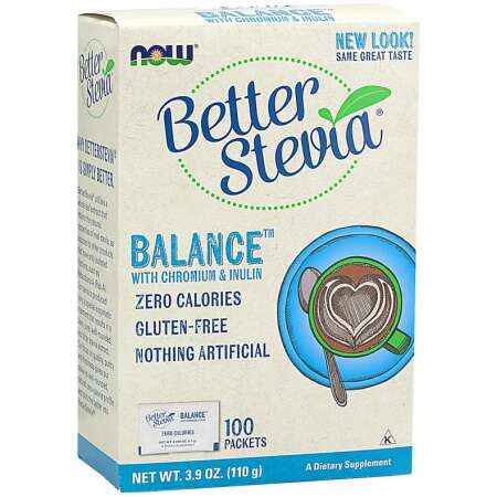NOW Foods Better Stevia Balance with Chromium & Inulin - 100 packets