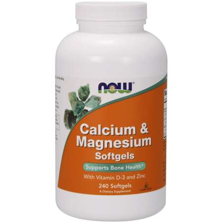 NOW Foods Calcium & Magnesium with Vit D and Zinc - 240 softgels