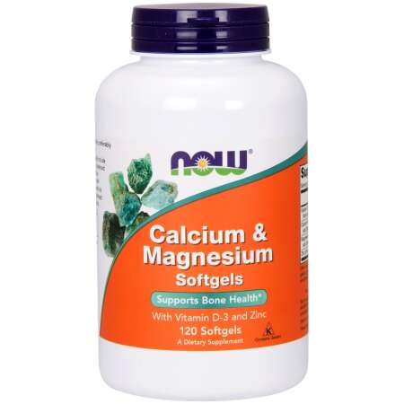 NOW Foods Calcium & Magnesium with Vit D and Zinc - 120 softgels