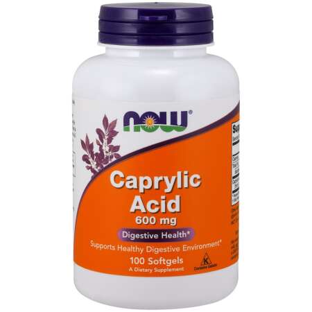 NOW Foods Caprylic Acid, 600mg - 100 softgels