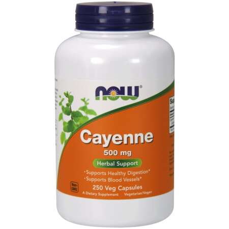 NOW Foods Cayenne, 500mg - 250 vcaps