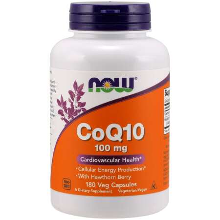 NOW Foods CoQ10 with Hawthorn Berry, 100mg - 180 vcaps