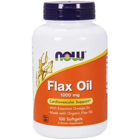 NOW Foods Flax Oil, 1000mg - 100 softgels