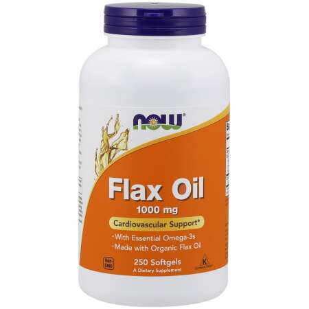 NOW Foods Flax Oil, 1000mg - 250 softgels