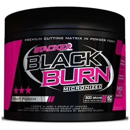 Stacker2 Europe Black Burn Micronized, Fruit Punch - 300g
