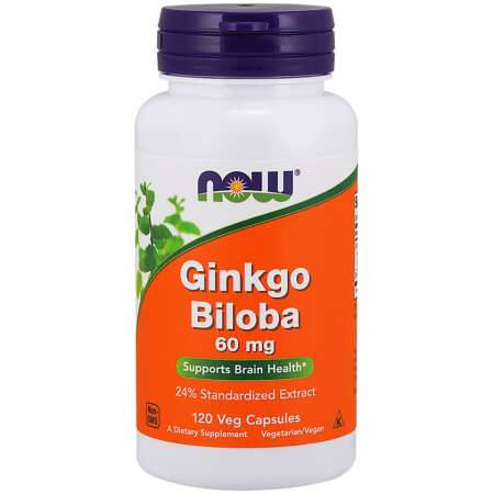NOW Foods Ginkgo Biloba, 60mg - 120 vcaps