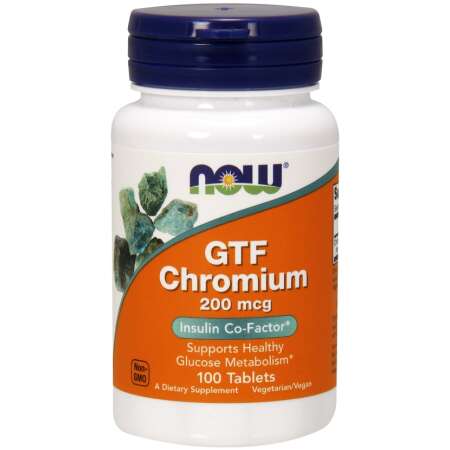 NOW Foods GTF Chromium, 200mcg - 100 tablets