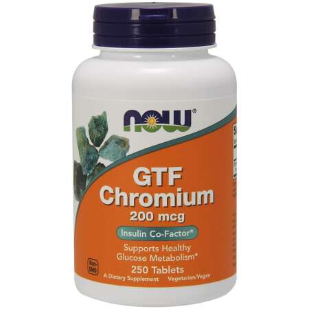 NOW Foods GTF Chromium, 200mcg - 250 tablets