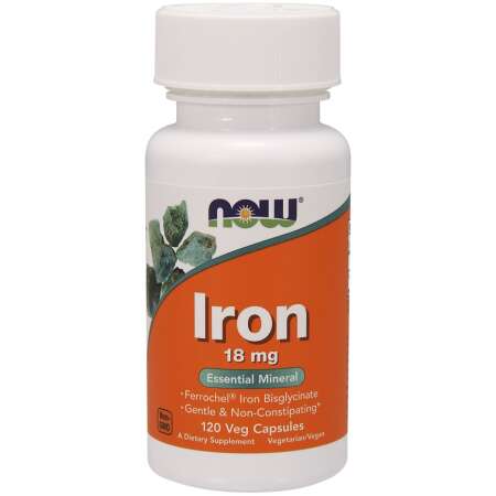 NOW Foods Iron, 18mg - 120 vcaps