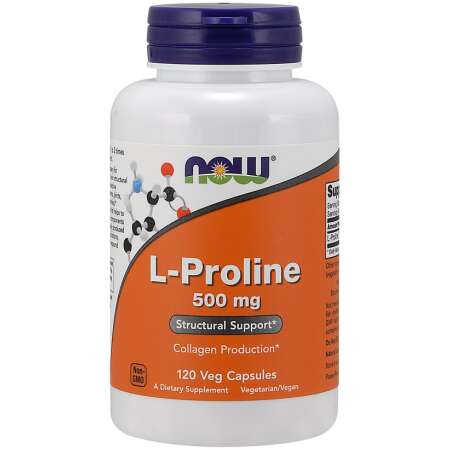 NOW Foods L-Proline, 500mg - 120 vcaps