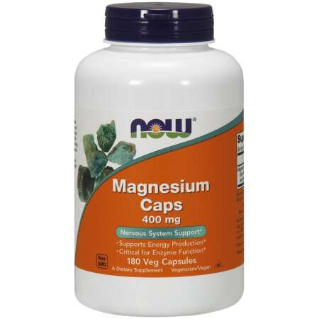 NOW Foods Magnesium, 400mg - 180 vcaps