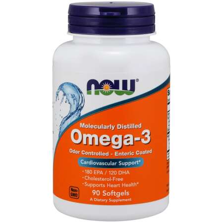 NOW Foods Omega-3 Enteric Coated - 90 softgels