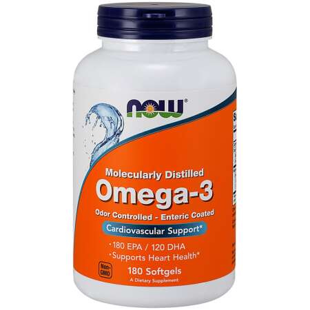 NOW Foods Omega-3 Enteric Coated - 180 softgels