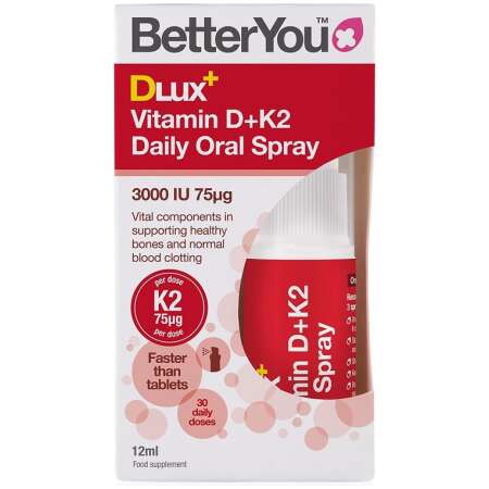 BetterYou DLux+ Vitamin D+K2 Daily Oral Spray - 12 ml.