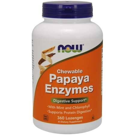 NOW Foods Papaya Enzyme, Chewable - 360 lozenges