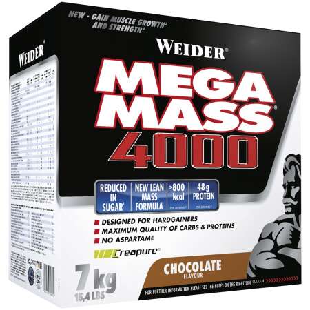 Weider Mega Mass 4000, Strawberry - 7000g