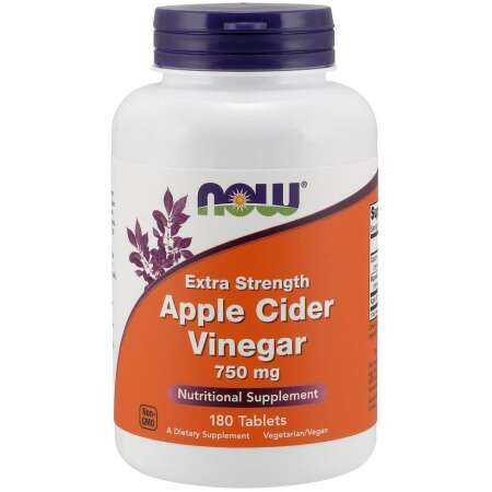 NOW Foods Apple Cider Vinegar, 750mg Extra Strength - 180 tabs