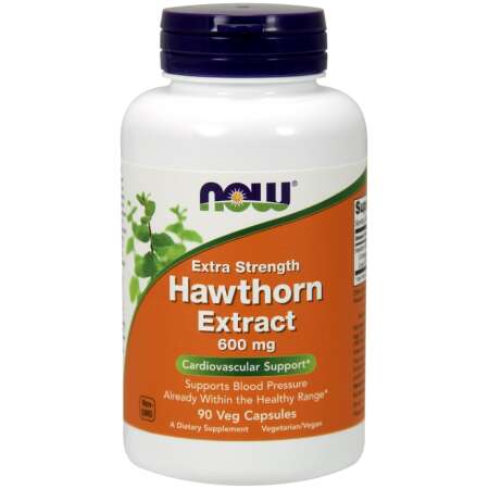 NOW Foods Hawthorn Extract, 600mg Extra Strength - 90 vcaps