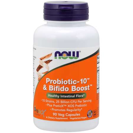 NOW Foods Probiotic-10 & Bifido Boost - 90 vcaps