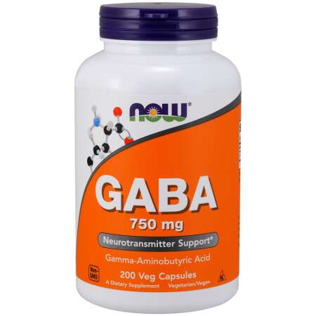 NOW Foods GABA, 750mg - 200 vcaps