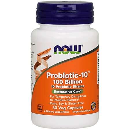 NOW Foods Probiotic-10, 100 Billion - 30 vcaps