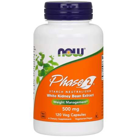 NOW Foods Phase 2 - White Kidney Bean Extract, 500mg - 120 vcaps