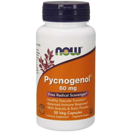 NOW Foods Pycnogenol with Acerola & Rutin Powder, 60mg - 50 vcaps