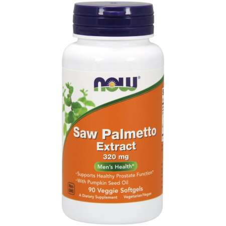 NOW Foods Saw Palmetto Extract with Pumpkin Seed Oil, 320mg - 90 veggie softgels