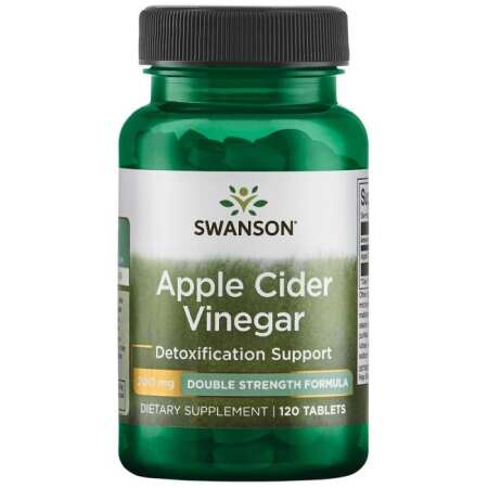 Swanson Apple Cider Vinegar, 200mg Double-Strength - 120 tablets