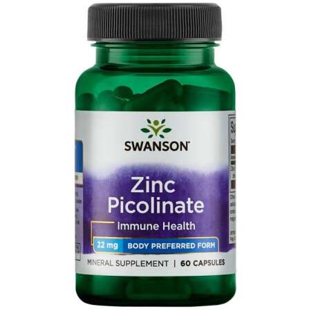 Swanson Zinc Picolinate Body Preferred Form, 22mg - 60 caps