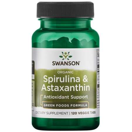 Swanson Spirulina & Astaxanthin - 120 veggie tablets