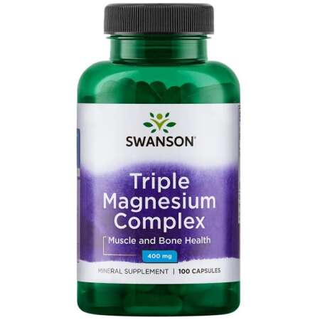 Swanson Triple Magnesium Complex, 400mg - 100 caps
