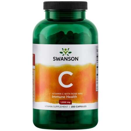 Swanson Vitamin C with Rose Hips Extract, 1000mg - 250 caps