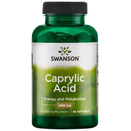 Swanson Caprylic Acid, 600mg - 60 softgels