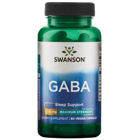 Swanson GABA, 750mg Maximum Strength - 60 vcaps