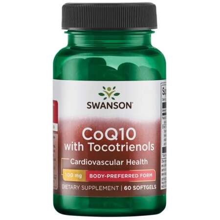Swanson CoQ10, 100 mg (with 10mg Tocotrienols) - 60 softgels