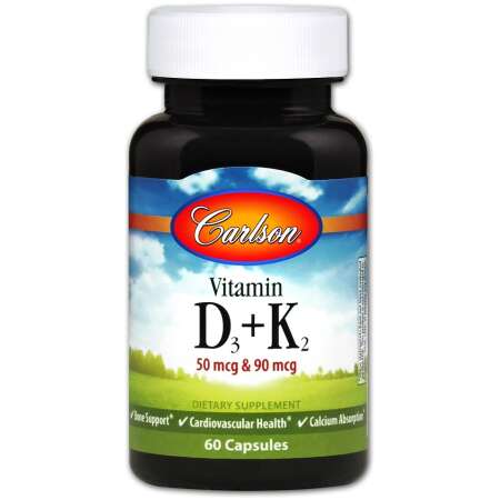 Carlson Labs Vitamin D3 + K2 - 60 caps