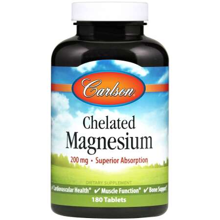 Carlson Labs Chelated Magnesium, 200mg - 180 tablets