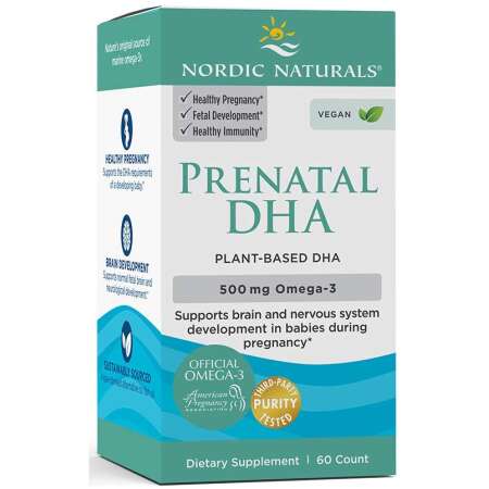 Nordic Naturals Prenatal DHA Vegan, 500mg - 60 softgels
