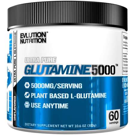 EVLution Nutrition Ultra Pure Glutamine 5000, Unflavoured - 300g