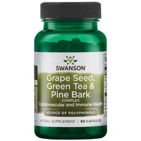Swanson Grape Seed, Green Tea & Pine Bark Complex - 60 caps