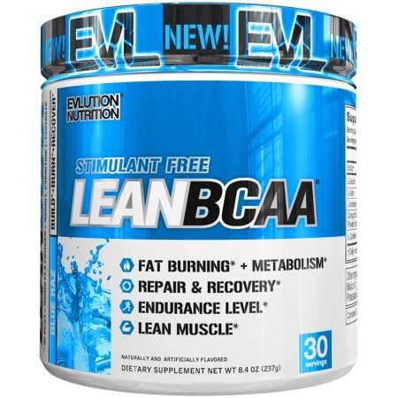 EVLution Nutrition Lean BCAA - Stimulant Free, Blue Raz - 237g