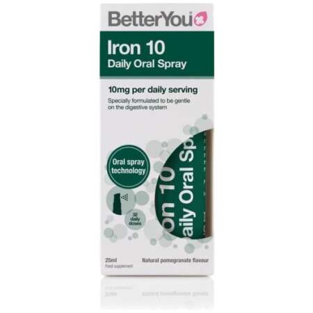 BetterYou Iron 10 Daily Oral Spray (10mg), Pomegranate - 25 ml.