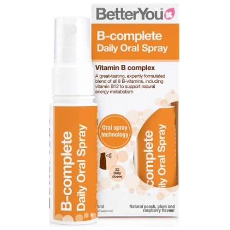 BetterYou B-complete Daily Oral Spray, Natural Peach, Plum & Raspberry - 25 ml.